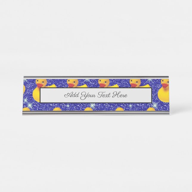 Placa De Nombre Gracioso Ducks Yellow Duckie Farm Animal Lover (Anverso)