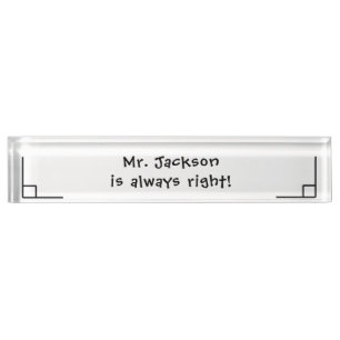 Placa De Nombre Gracioso profesor de matemáticas