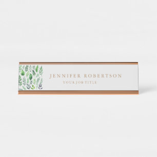 Placa De Nombre Gradería floral Clásica Personalizada Personalizad