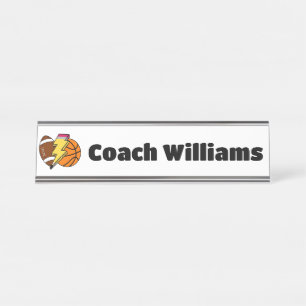 Placa De Nombre Graduación personalizada de profesor nuevo entrena