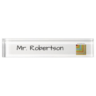 Placa De Nombre "Gráfico de multiplicación" personalizado