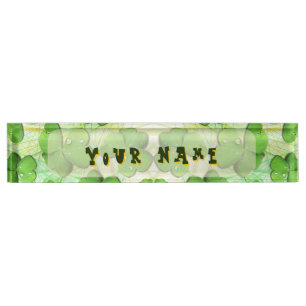 Placa De Nombre Green Shamrock St Patrick's iPhone 5 Funda-Mate