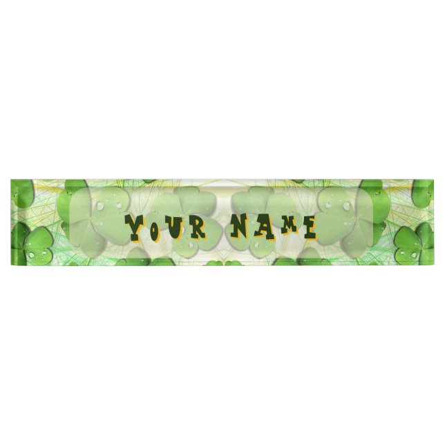 Placa De Nombre Green Shamrock St Patrick's iPhone 5 Funda-Mate (Anverso)