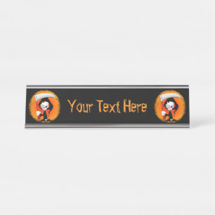 Placa De Nombre Grim Reaper Personalizado