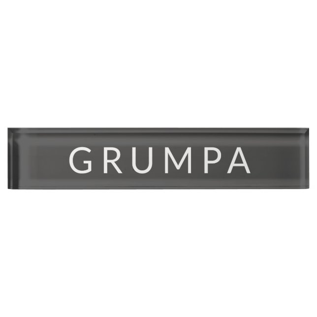 Placa De Nombre Grumpa Novedad divertida para Grumpy Grandpa Graph (Anverso)