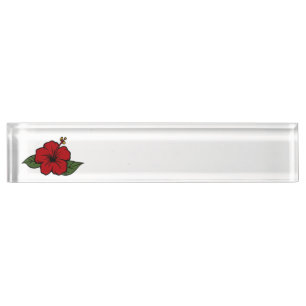 Placa De Nombre Guam Hibiscus Nombre Plate & Desk Rótulos