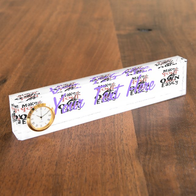 Placa De Nombre Hacerlo fácil en un solo paso (Lateral)