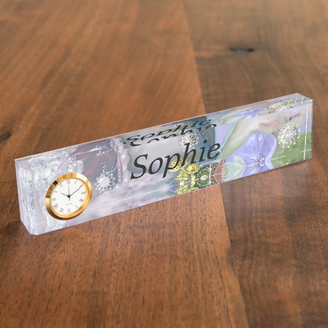 Placa De Nombre Hada en su mundo (Lateral)