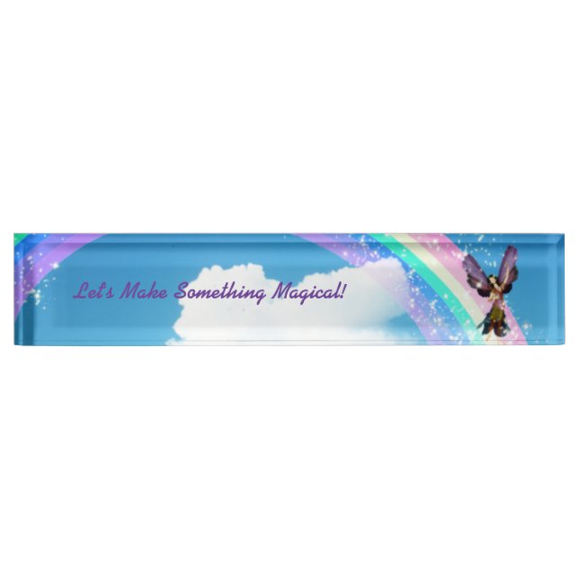 Placa De Nombre Hagamos un arcoiris (Anverso)