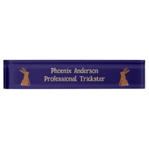 Placa De Nombre Halloween Jackalope Trick o Tret Personalizado