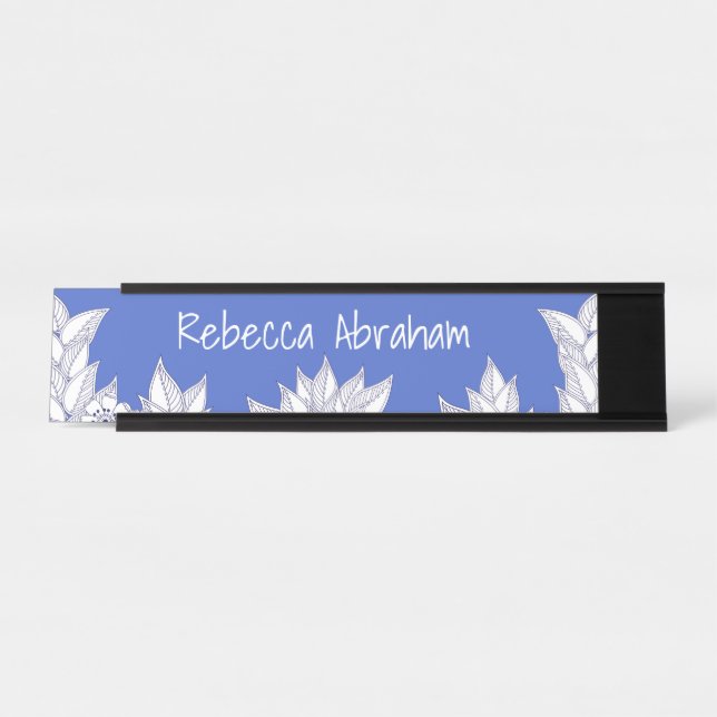 Placa De Nombre Hebreo Aleph Tav White (Anverso)