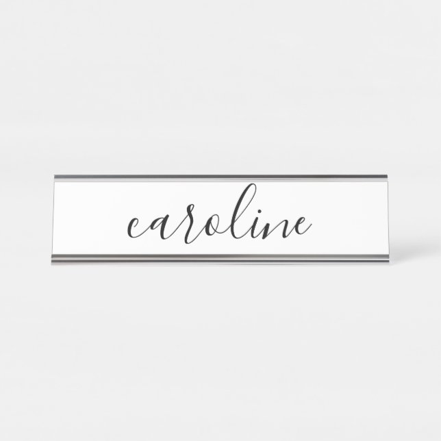 Placa De Nombre Hermoso nombre caligráfico (Anverso)