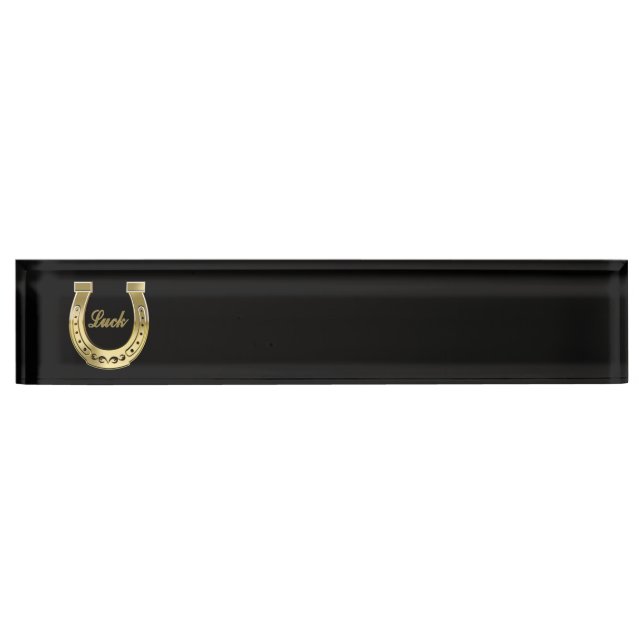 Placa De Nombre Herradura dorada (Anverso)