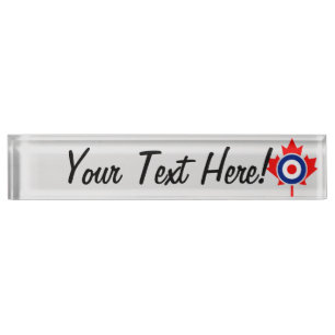 Placa De Nombre Hoja de arce personalizada Roundel Mod CANADA