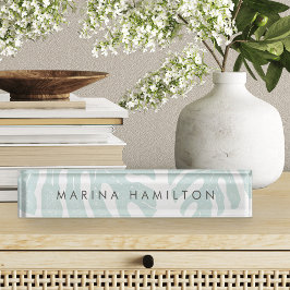 Placa De Nombre Hoja de Monstera Tropical Botánica