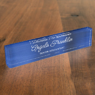 Placa De Nombre Hojalata metálica azul de la Marina Real