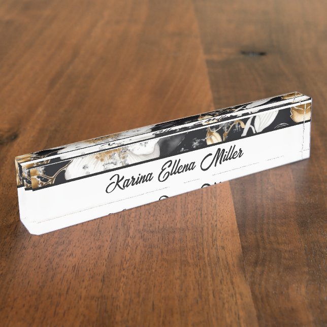 Placa De Nombre Hope Floral Desk Nameplate 2 1004NP2 (Lateral)