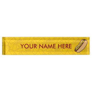 Placa De Nombre Hotdog