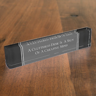 Placa De Nombre Humor de escritorio torcido