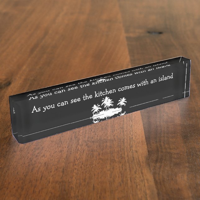 Placa De Nombre Humor divertido de la oficina del agente (Lateral)