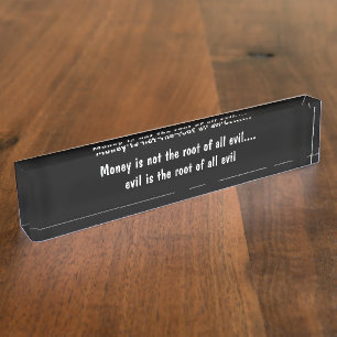 Placa De Nombre Humor divertido de Office Desk