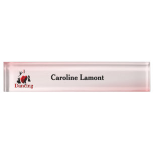 Placa De Nombre I baile del corazón personalizado