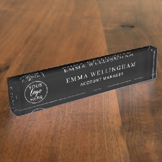 Placa De Nombre Identidad Corporativa Profesional Moderna