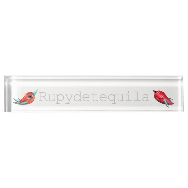 Placa De Nombre Ilustración infantil Rupydetequila 2014 (Anverso)