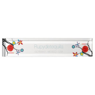 Placa De Nombre Ilustracion para niños Rupydetequila