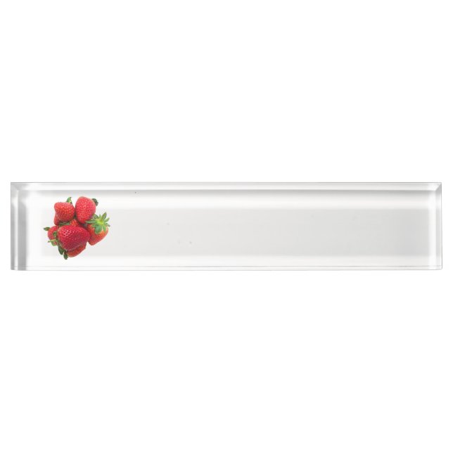 Placa De Nombre Imagen de fresas de ensueño profundo (Anverso)
