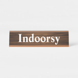 Placa De Nombre Indoorsy - revestimiento de madera de madera del