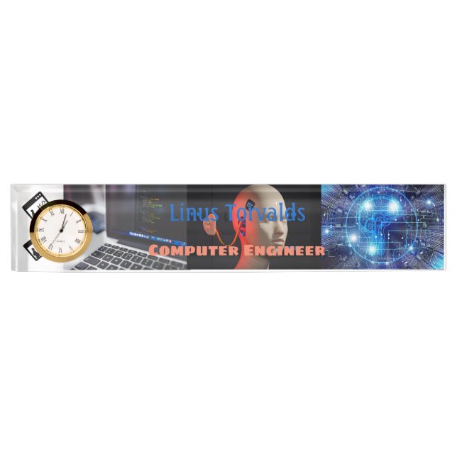 Placa De Nombre Ingeniero informático de lenguaje de programación (Anverso)