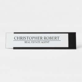 Placa De Nombre Inmobiliaria simple