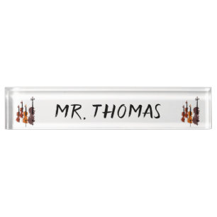 Placa De Nombre Instrumento de cadena musical personalizado
