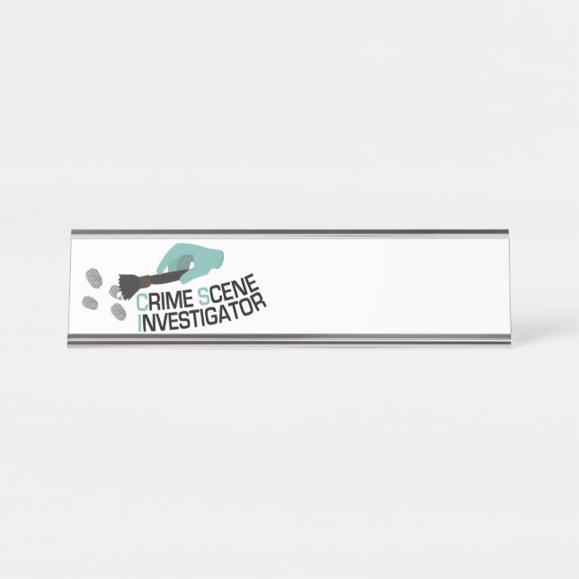 Placa De Nombre Investigador de escena del crimen (Anverso)