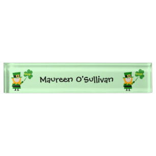 Placa De Nombre Irlandés solamente