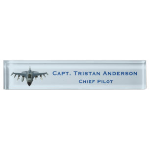 Placa De Nombre Jet de combate