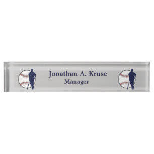 Placa De Nombre Jugador de béisbol
