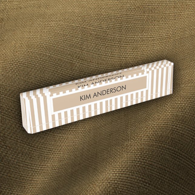 Placa De Nombre Khaki Raya Blanca (Subido por el creador)