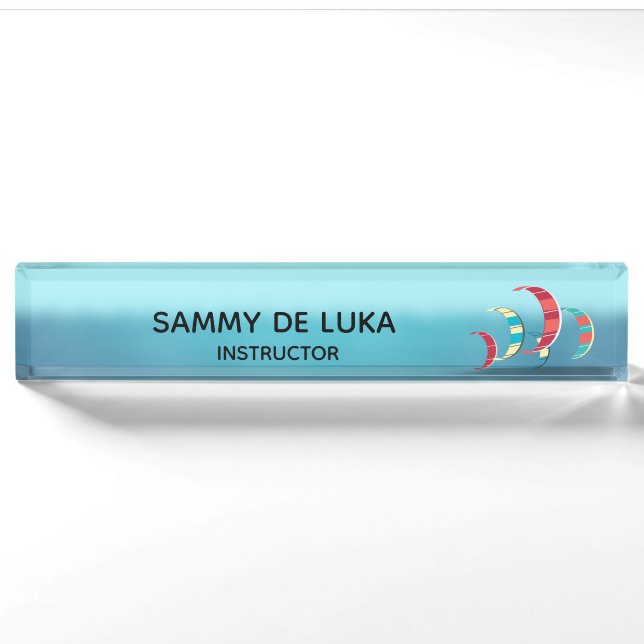 Placa De Nombre Kite Surfing (Anverso)