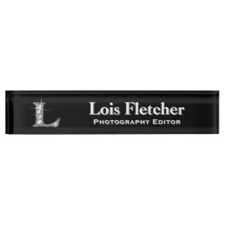 Placa De Nombre L Faux Diamond Desk Nameplate