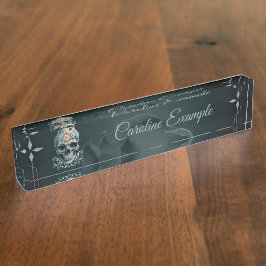 Placa De Nombre La Calavera del Tiempo: números romanos