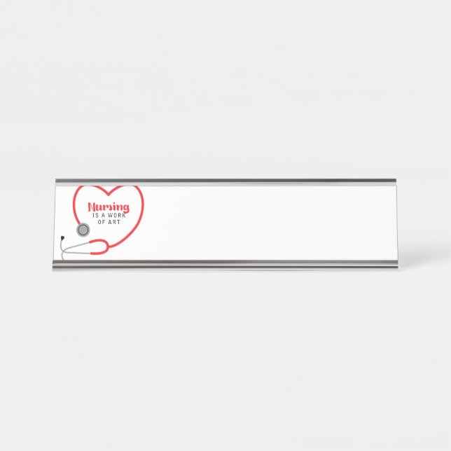 Placa De Nombre La Enfermería es arte (Anverso)