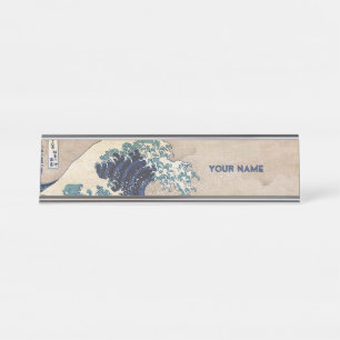 Placa De Nombre La gran ola de Kanagawa