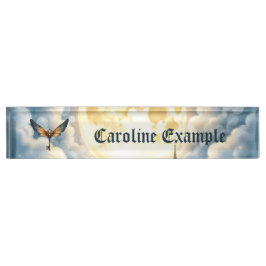 Placa De Nombre La Llave de la Eternidad – Alas Steampunk 