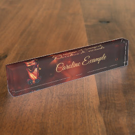 Placa De Nombre La melodía cósmica, la magia del arpa.