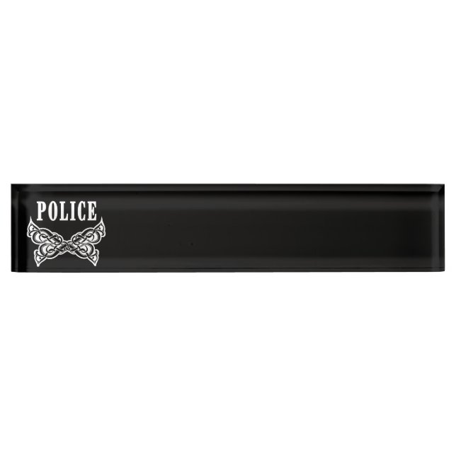 Placa De Nombre La policía tatúa (Anverso)