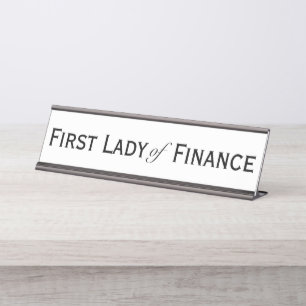 Placa De Nombre La primera dama cómica contable CFO