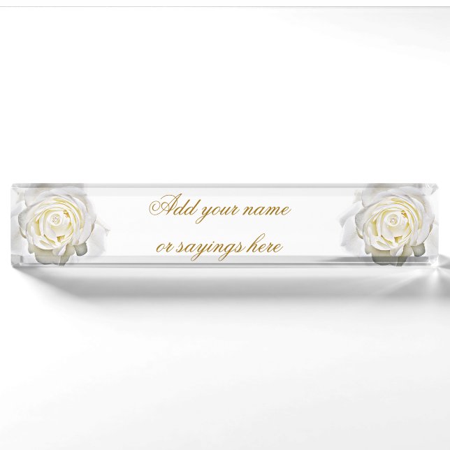Placa De Nombre La rosa blanca_ (Anverso)