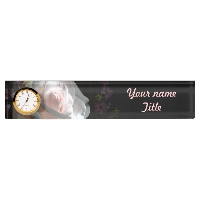 Placa De Nombre La Rosa Blanca - (Anverso)